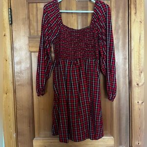 M plaid dress